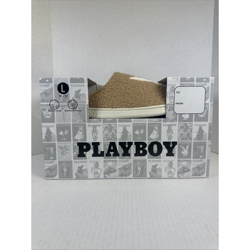 Playboy Sandals Slippers Size L  11-12  New In Box Memory Foam Indoor/Outdoor